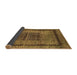 Sideview of Abstract Brown Modern Rug, abs418brn