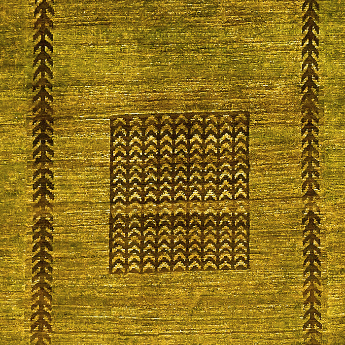 Machine Washable Abstract Yellow Modern Rug, wshabs418yw