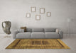 Machine Washable Abstract Brown Modern Rug in a Living Room,, wshabs418brn