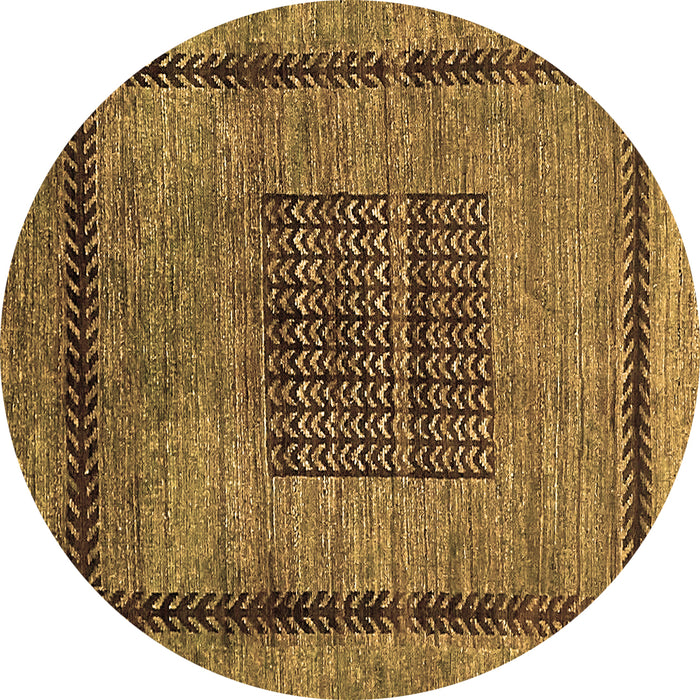 Round Machine Washable Abstract Brown Modern Rug, wshabs418brn