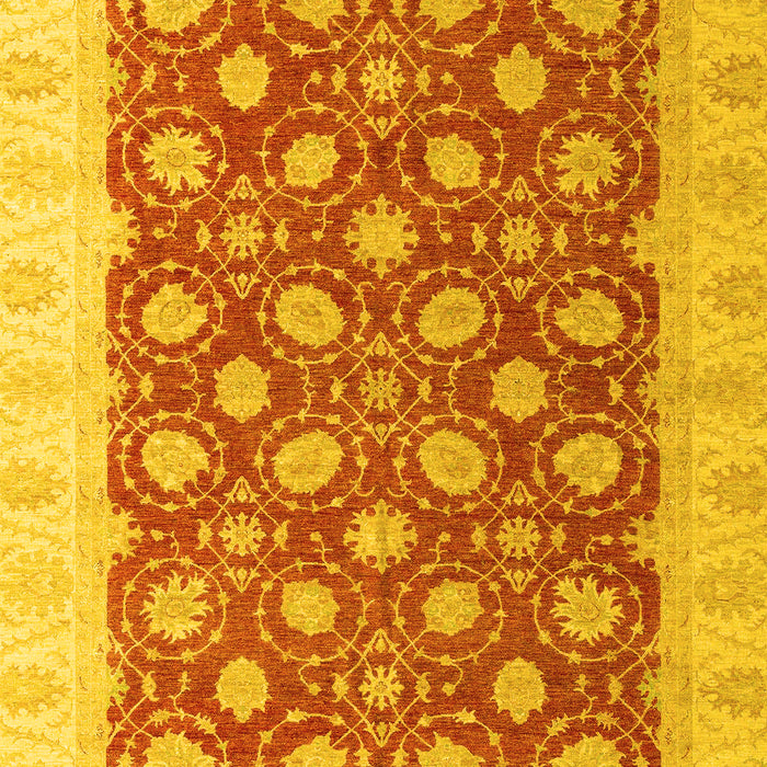 Machine Washable Oriental Yellow Modern Rug, wshabs4190yw
