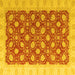 Square Oriental Yellow Modern Rug, abs4190yw