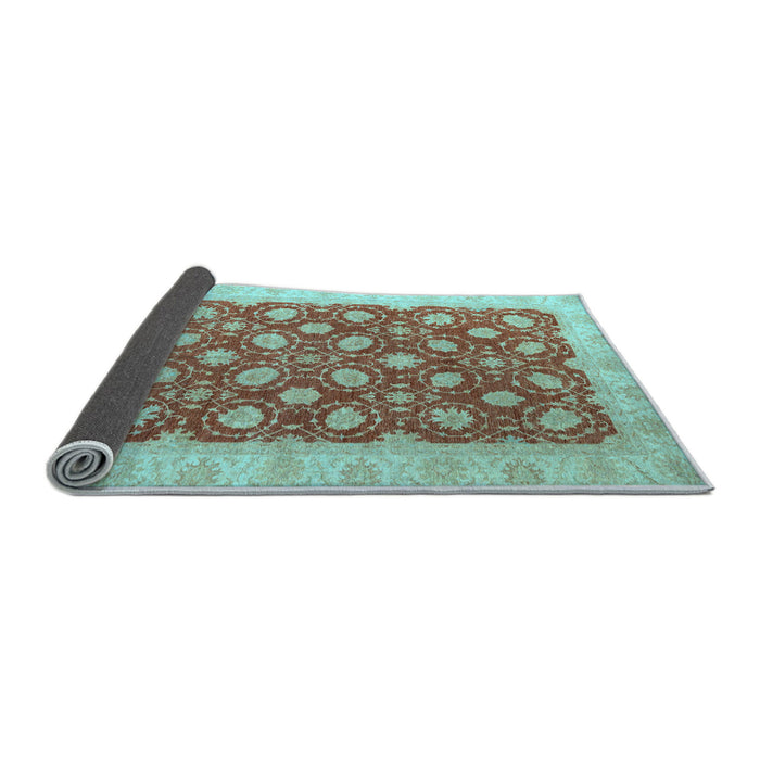 Sideview of Oriental Light Blue Modern Rug, abs4190lblu