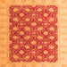 Square Oriental Orange Modern Rug, abs4190org