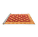 Sideview of Machine Washable Oriental Orange Modern Area Rugs, wshabs4190org