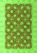 Machine Washable Oriental Green Modern Area Rugs, wshabs4190grn