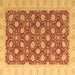 Square Machine Washable Oriental Brown Modern Rug, wshabs4190brn