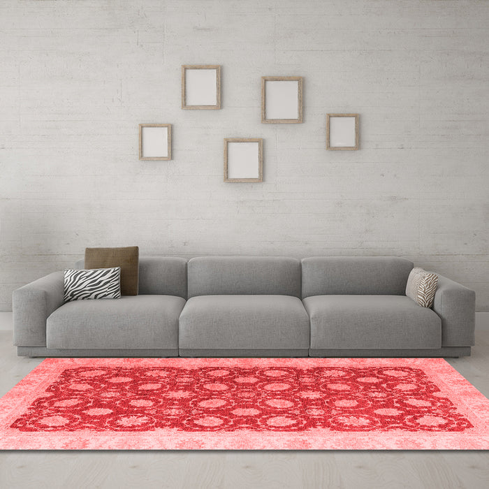 Modern Red Washable Rugs