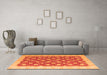 Machine Washable Oriental Orange Modern Area Rugs in a Living Room, wshabs4190org