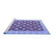 Sideview of Machine Washable Oriental Blue Modern Rug, wshabs4190blu