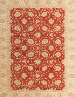 Abstract Orange Red Oriental Rug, abs4190