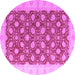 Round Oriental Purple Modern Rug, abs4190pur