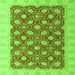 Square Oriental Green Modern Rug, abs4190grn