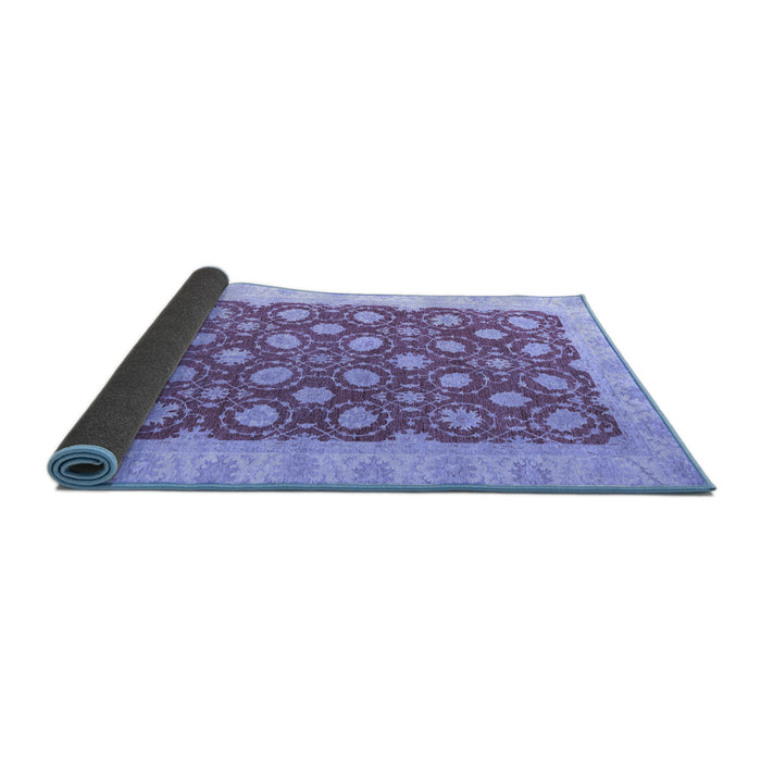 Sideview of Oriental Blue Modern Rug, abs4190blu