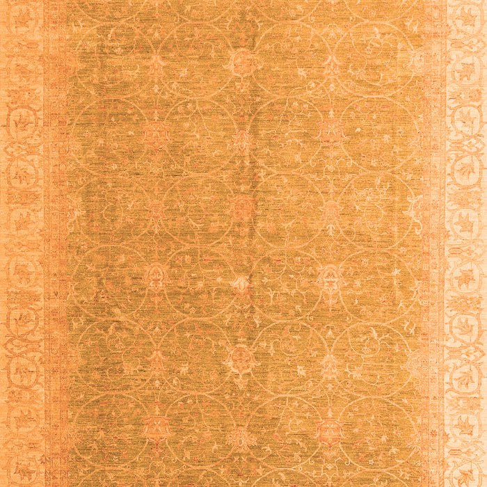 Machine Washable Oriental Orange Modern Area Rugs, wshabs4191org