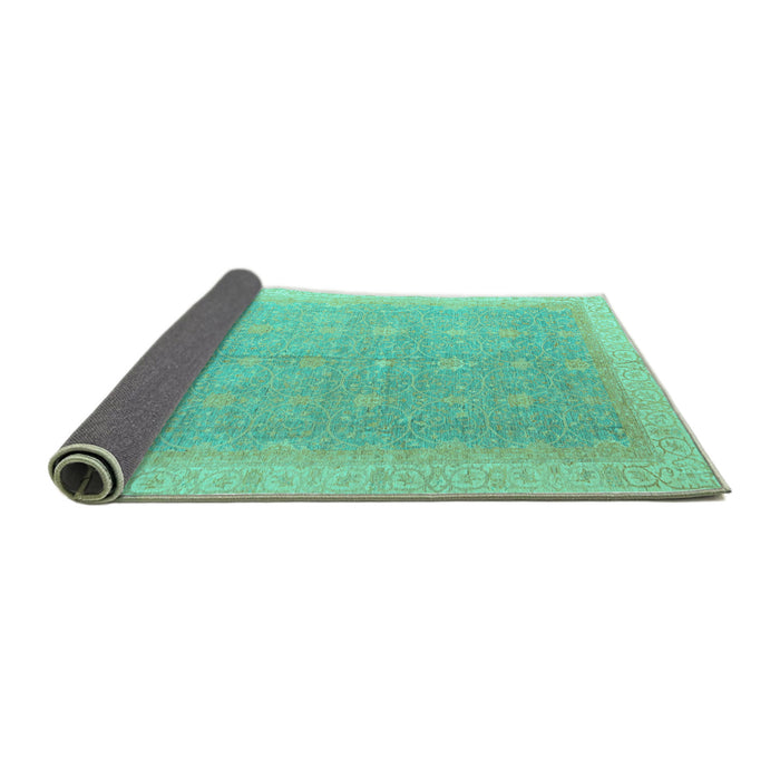 Sideview of Oriental Turquoise Modern Rug, abs4191turq
