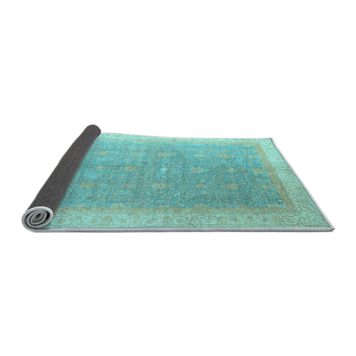Sideview of Oriental Light Blue Modern Rug, abs4191lblu