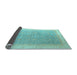 Sideview of Oriental Light Blue Modern Rug, abs4191lblu