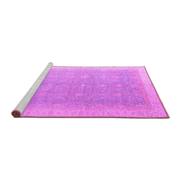 Sideview of Machine Washable Oriental Purple Modern Area Rugs, wshabs4191pur