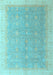 Oriental Light Blue Modern Rug, abs4191lblu