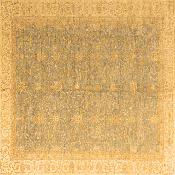 Square Machine Washable Oriental Brown Modern Rug, wshabs4191brn