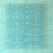 Square Oriental Light Blue Modern Rug, abs4191lblu