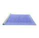 Sideview of Machine Washable Oriental Blue Modern Rug, wshabs4191blu