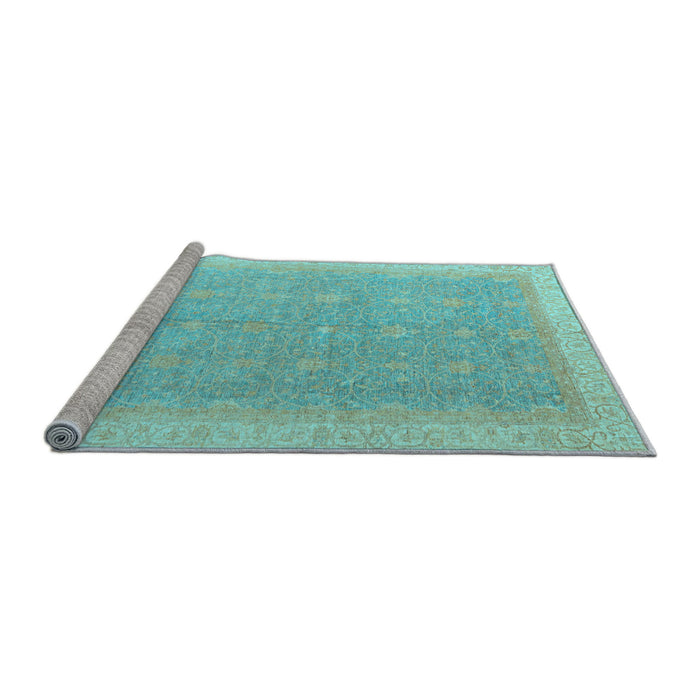 Sideview of Machine Washable Oriental Light Blue Modern Rug, wshabs4191lblu