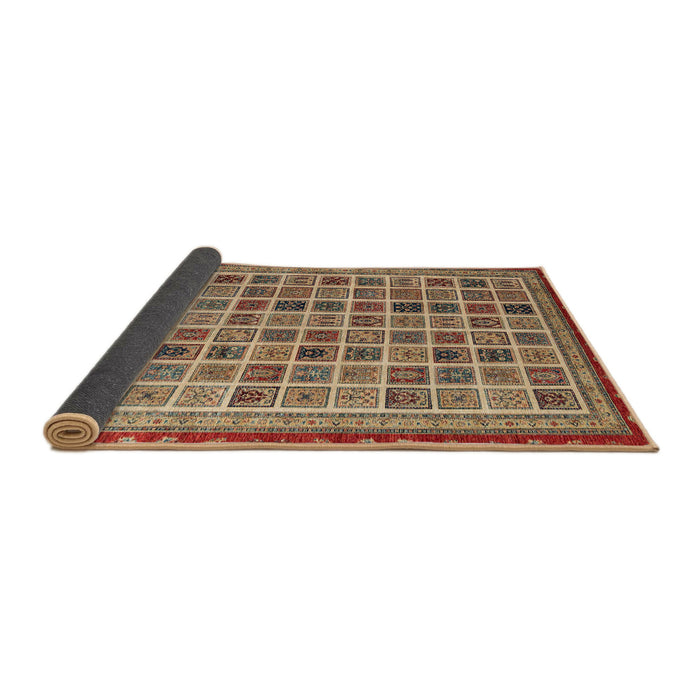 Sideview of Abstract Brown Red Oriental Rug, abs4192
