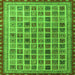 Square Machine Washable Oriental Green Modern Area Rugs, wshabs4192grn