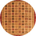 Round Oriental Orange Modern Rug, abs4192org