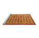 Sideview of Machine Washable Oriental Orange Modern Area Rugs, wshabs4192org