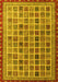 Machine Washable Oriental Yellow Modern Rug, wshabs4192yw