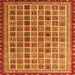 Square Oriental Orange Modern Rug, abs4192org