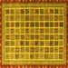 Square Oriental Yellow Modern Rug, abs4192yw