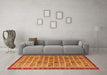 Machine Washable Oriental Orange Modern Area Rugs in a Living Room, wshabs4192org