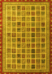 Oriental Yellow Modern Rug, abs4192yw