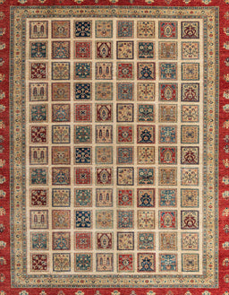 Abstract Brown Red Oriental Rug, abs4192