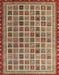 Abstract Brown Red Oriental Rug, abs4192