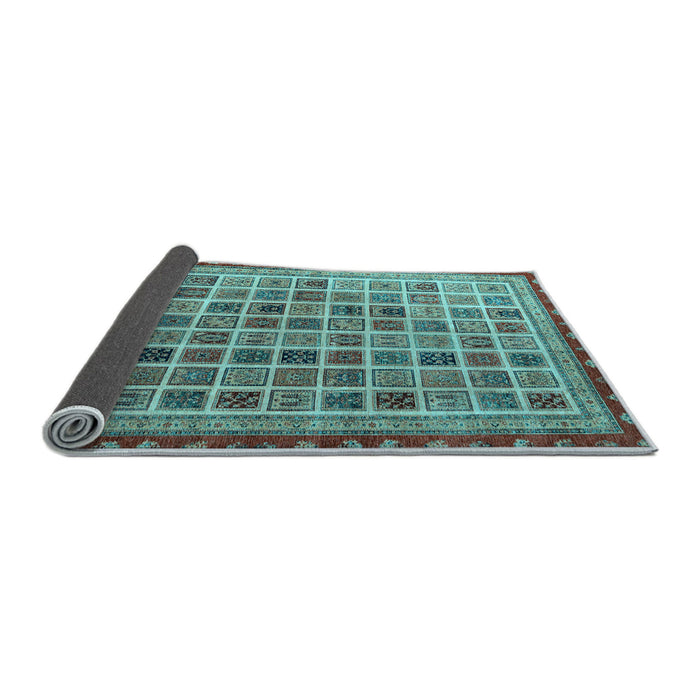 Sideview of Oriental Light Blue Modern Rug, abs4192lblu
