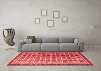 Machine Washable Oriental Red Modern Rug, wshabs4192red