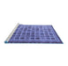 Sideview of Machine Washable Oriental Blue Modern Rug, wshabs4192blu