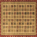 Square Oriental Brown Modern Rug, abs4192brn