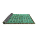 Sideview of Oriental Turquoise Modern Rug, abs4192turq