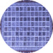 Round Oriental Blue Modern Rug, abs4192blu