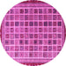 Round Oriental Pink Modern Rug, abs4192pnk