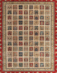 Machine Washable Abstract Brown Red Rug, wshabs4192