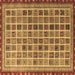 Square Machine Washable Oriental Brown Modern Rug, wshabs4192brn