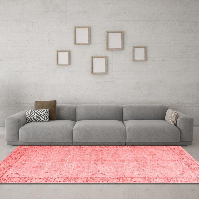 Modern Red Washable Rugs
