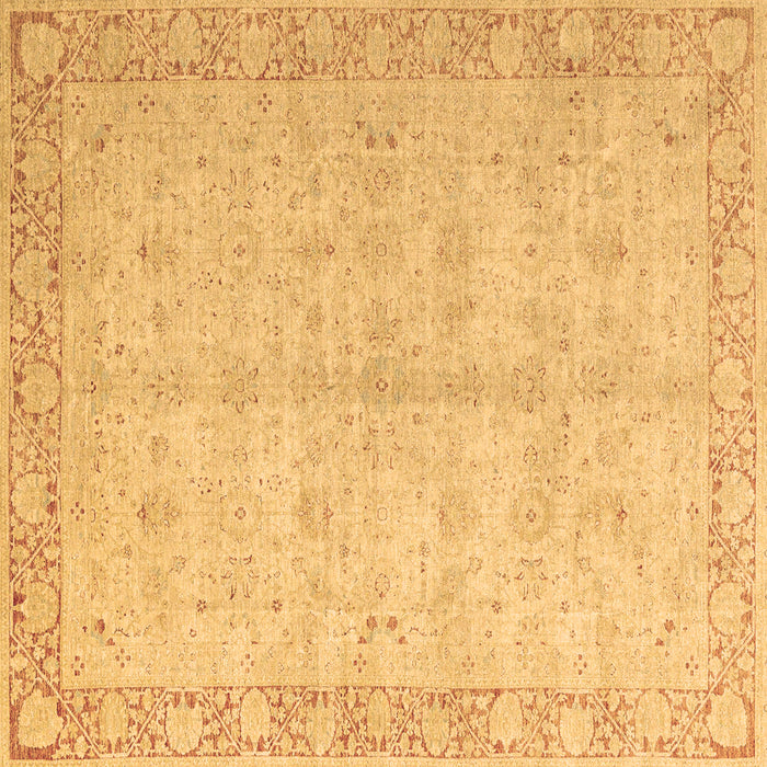 Square Machine Washable Oriental Brown Modern Rug, wshabs4193brn